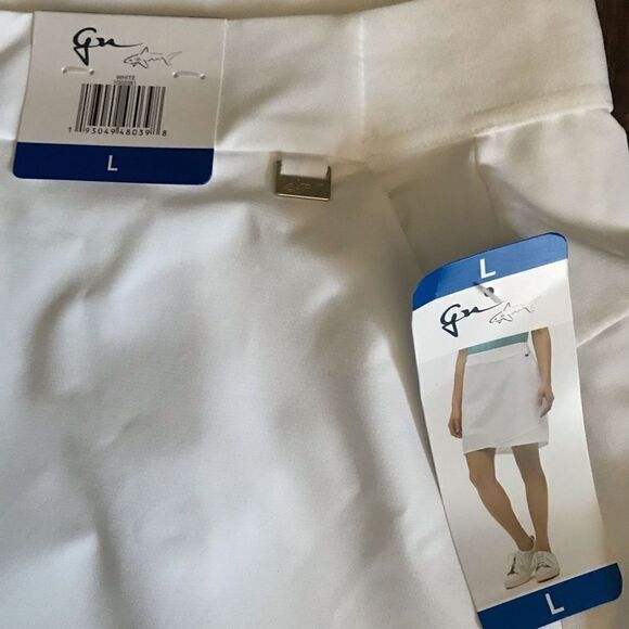 Greg Norman golf white skort skirt shorts SZ L tennis pickleball athletic New - Picture 3 of 5